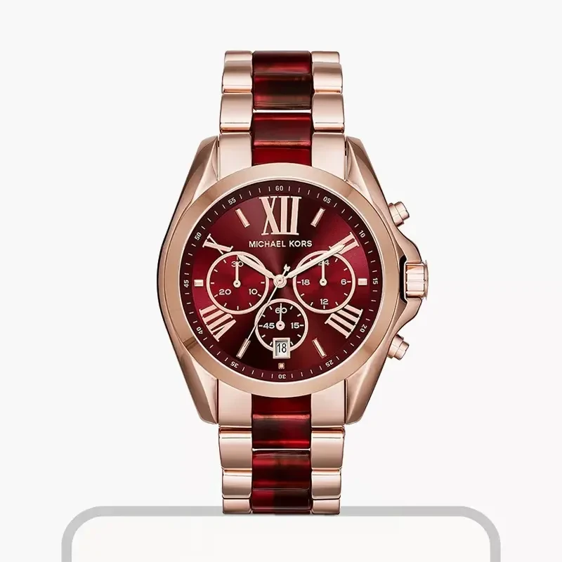 Michael Kors Bradshaw Burgundy Dial Ladies Watch- MK6270